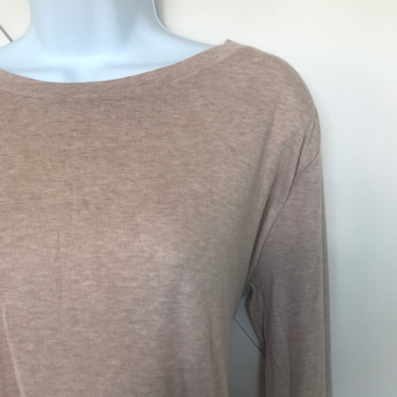 Casual Tan off Shoulder Long Sleeve Top - Picture 5 of 6